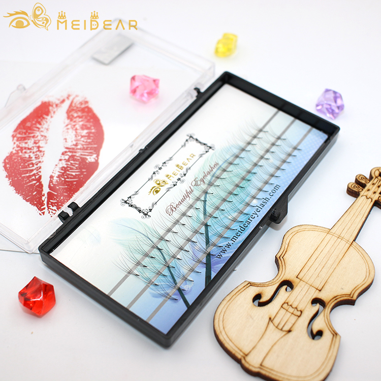 Wholesale fluffy light weight pre fan lash extension with private label packaging